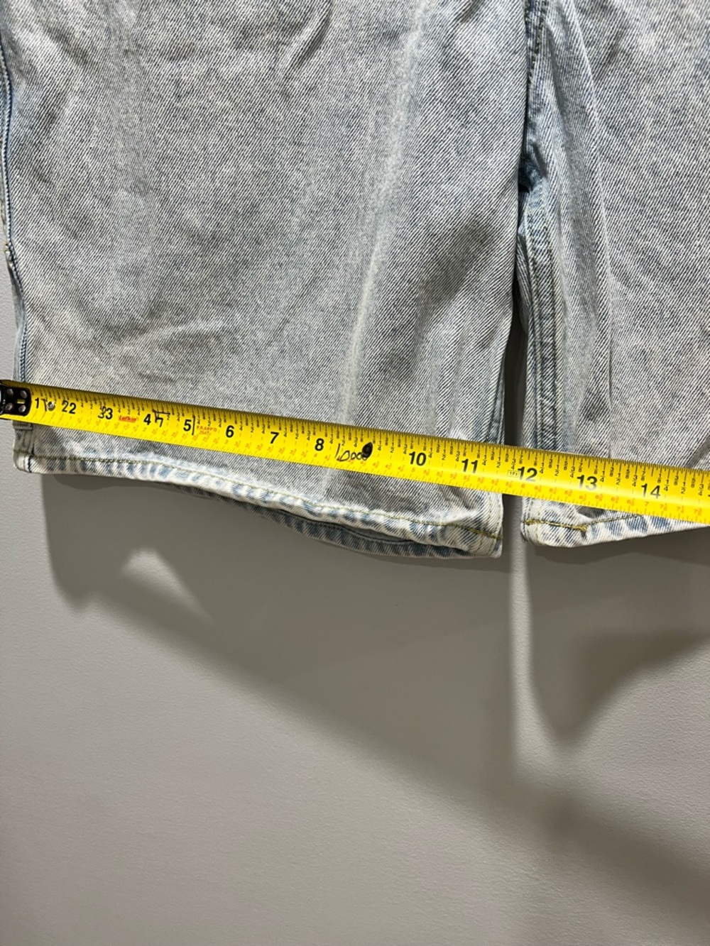 Men's WeSC Denim Carpenter Shorts Light Wash Skater‎ Jorts Baggy Size 34 - Picture 3 of 9